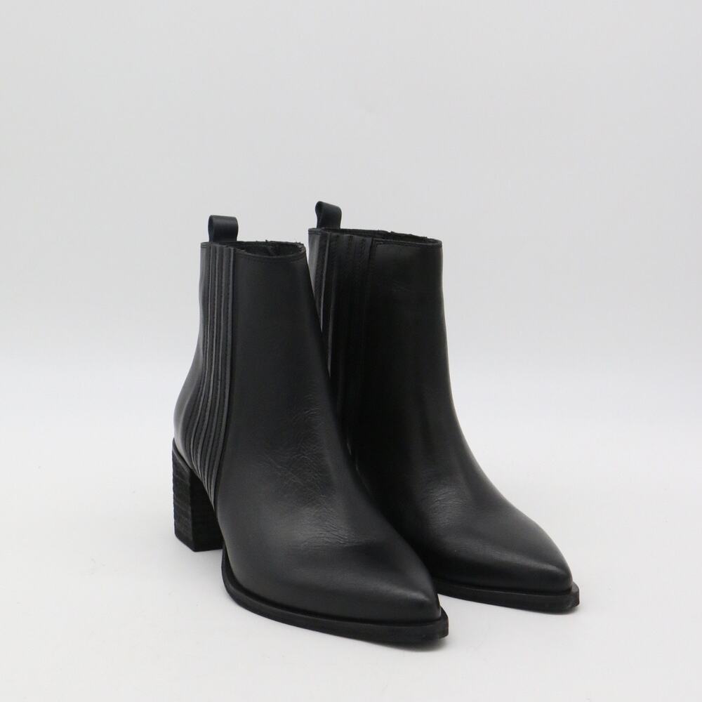 Stivali New York Stagecoach Black Leather Western Ankle Boots Size 41